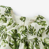 Island Leaf Ruffle Dress & Bloomers