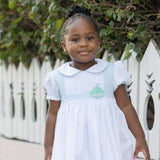 Eloise Dress in Smocked Sailboats