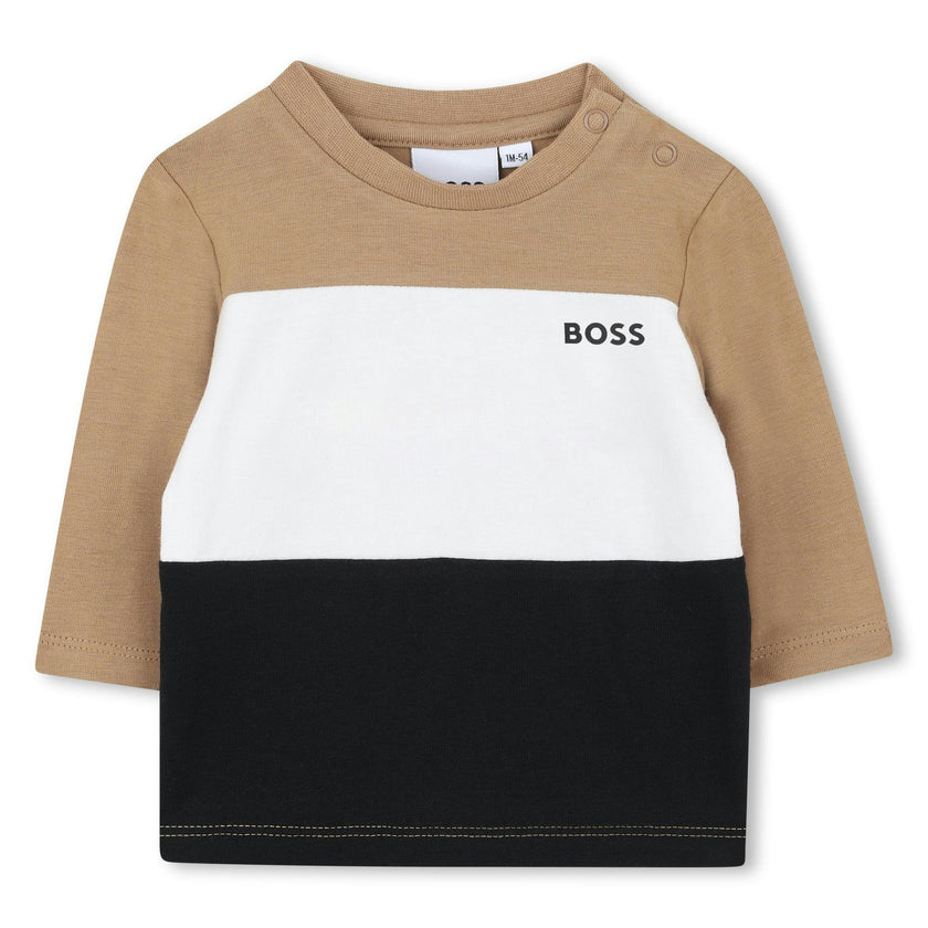 Baby Boys Beige Logo Tracksuit Set