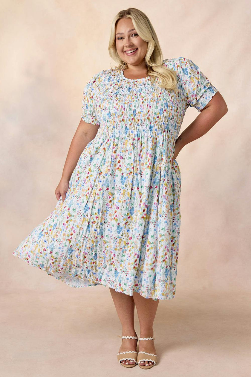 Amelie Dress in Floral Fields