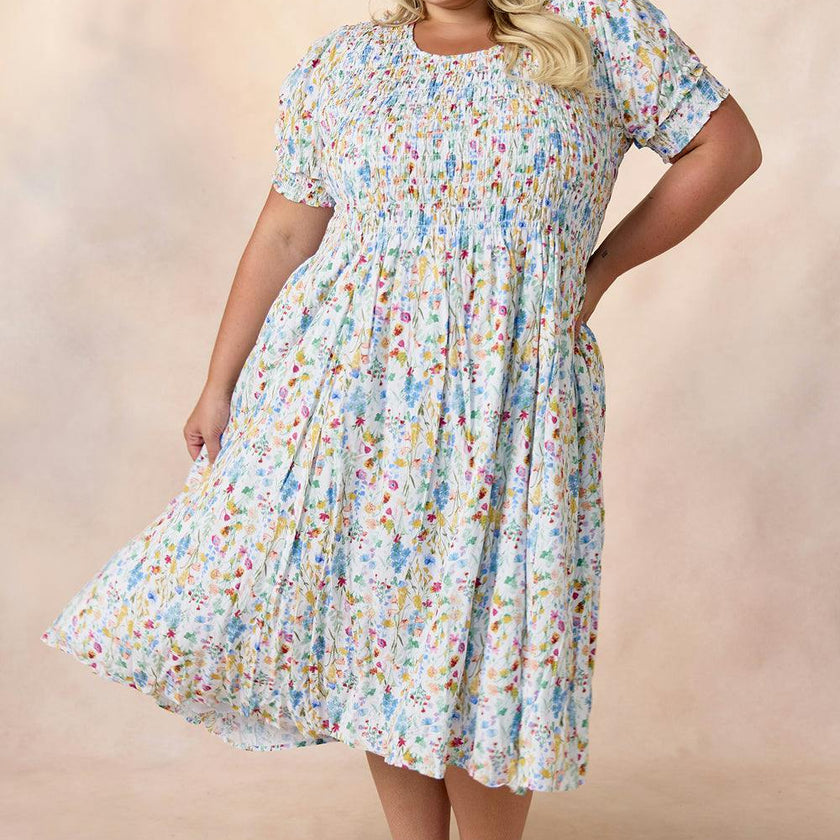 Amelie Dress in Floral Fields