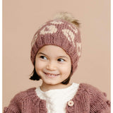 Cheetah Hat, Mauve/Latte