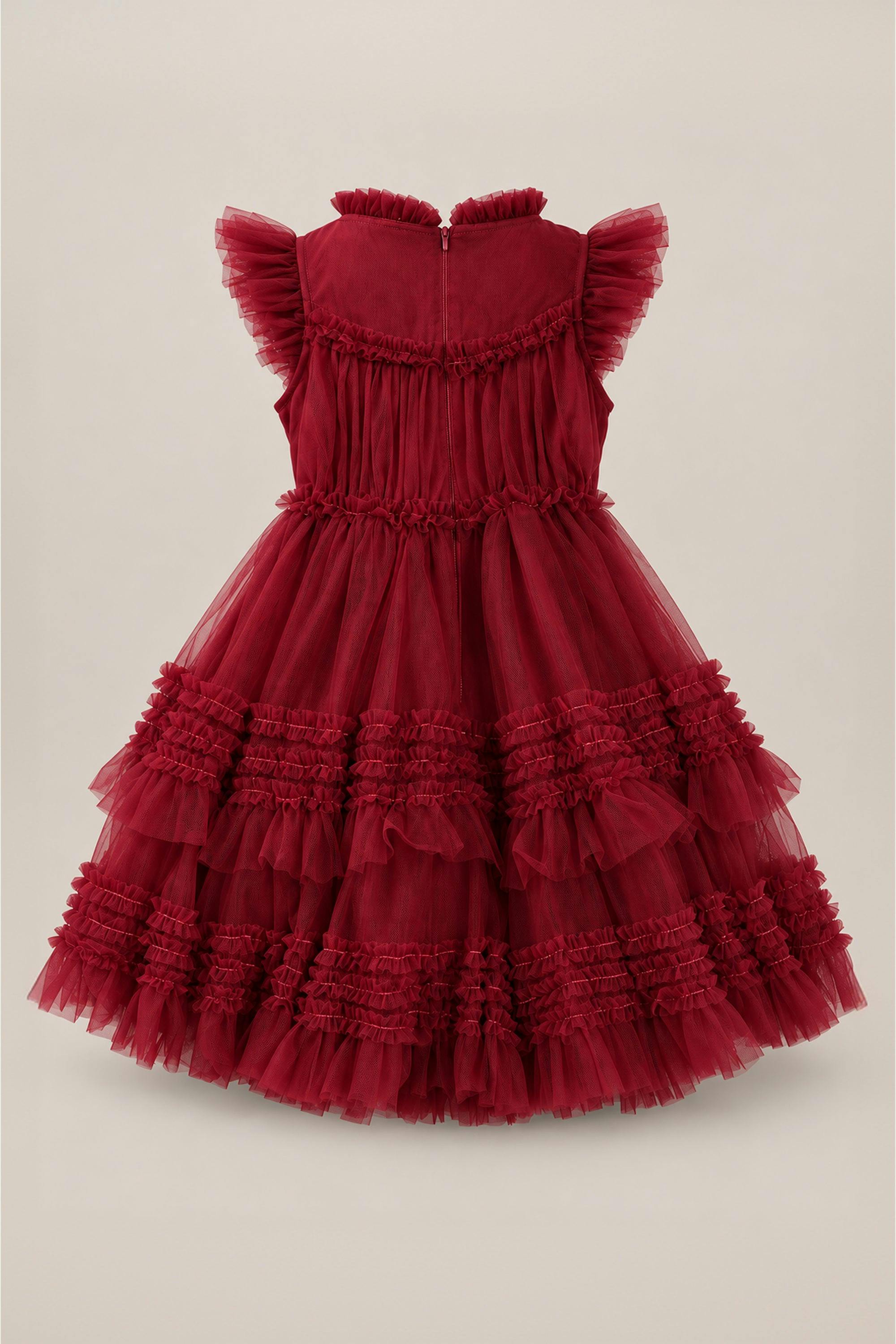 Mini Effie Dress in Garnet