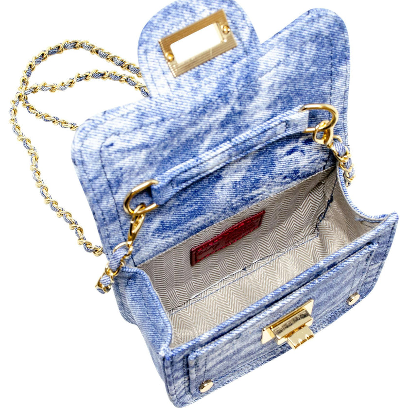 Tie-Dye Quilted Denim Handbag
