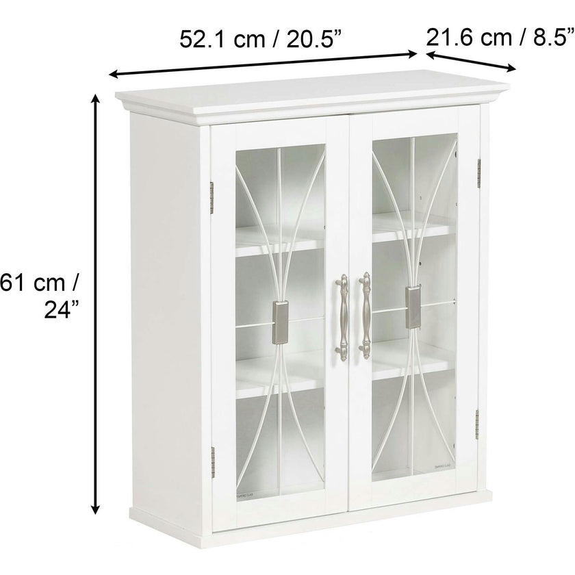 Delaney Wooden Wall Cabinet with 2 Doors