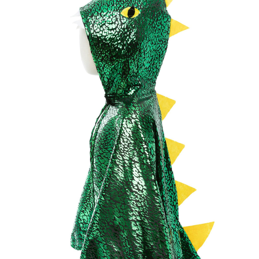 Toddler Dragon Cape Green Metallic