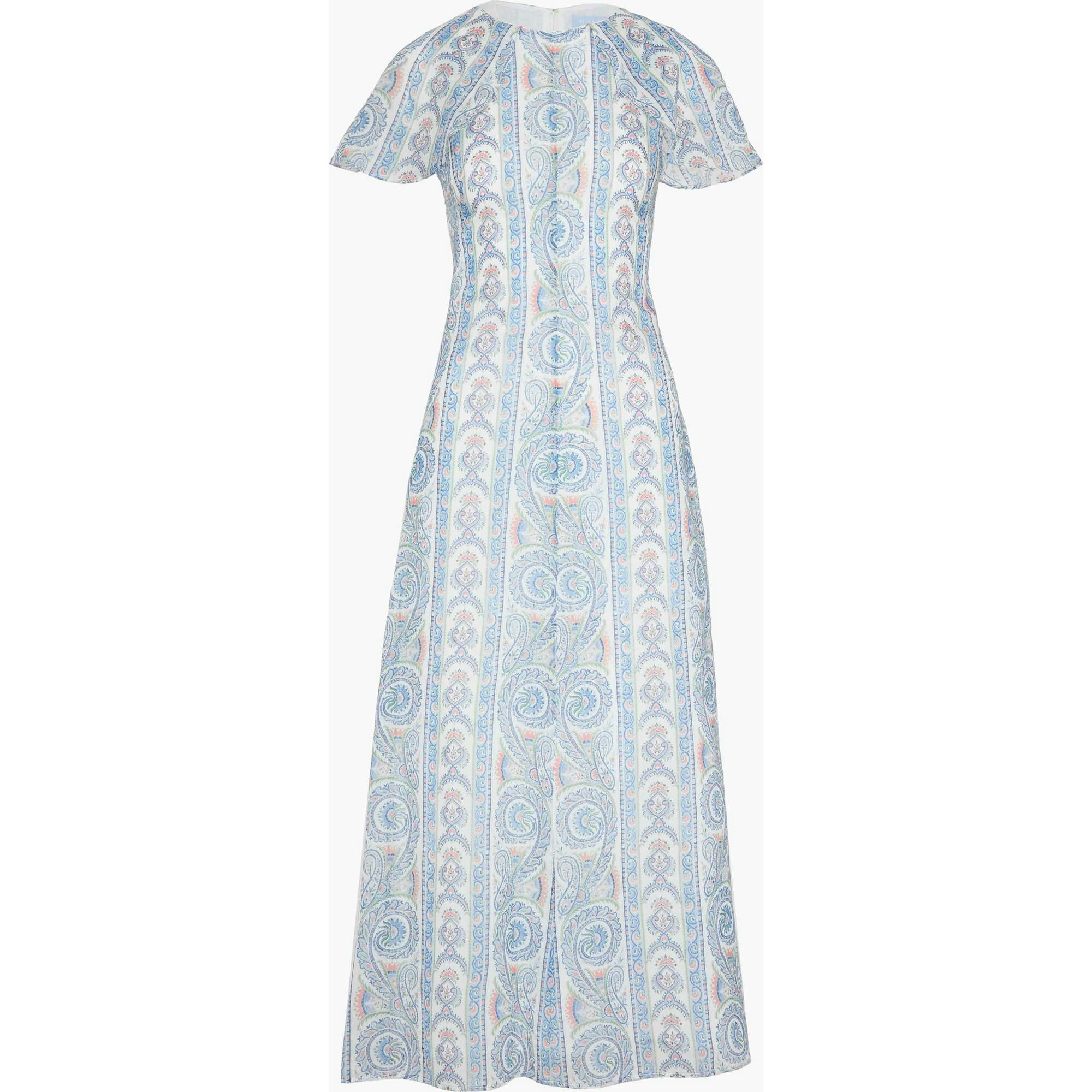 The Davina Dress - Blue Corsica Paisley