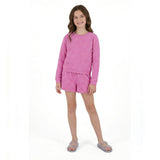 Terry Pullover And Short Set | Purple