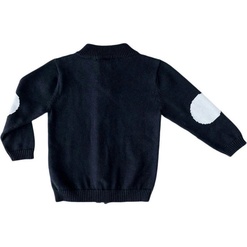 Navy Full Zip Sweater