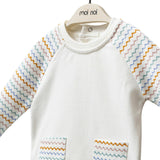 Multicolor Zigzag Sweat Set