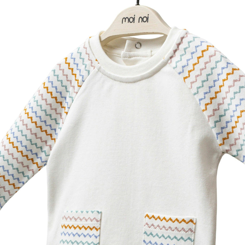 Multicolor Zigzag Sweat Set