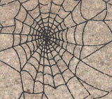 Hand Felted Wool Halloween Spider Web Table Runner - 14x72" Arcadia Home