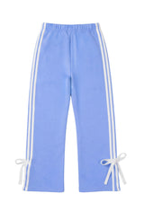 Paige - Relaxed Sweatpants with Bowtie - Periwinkle