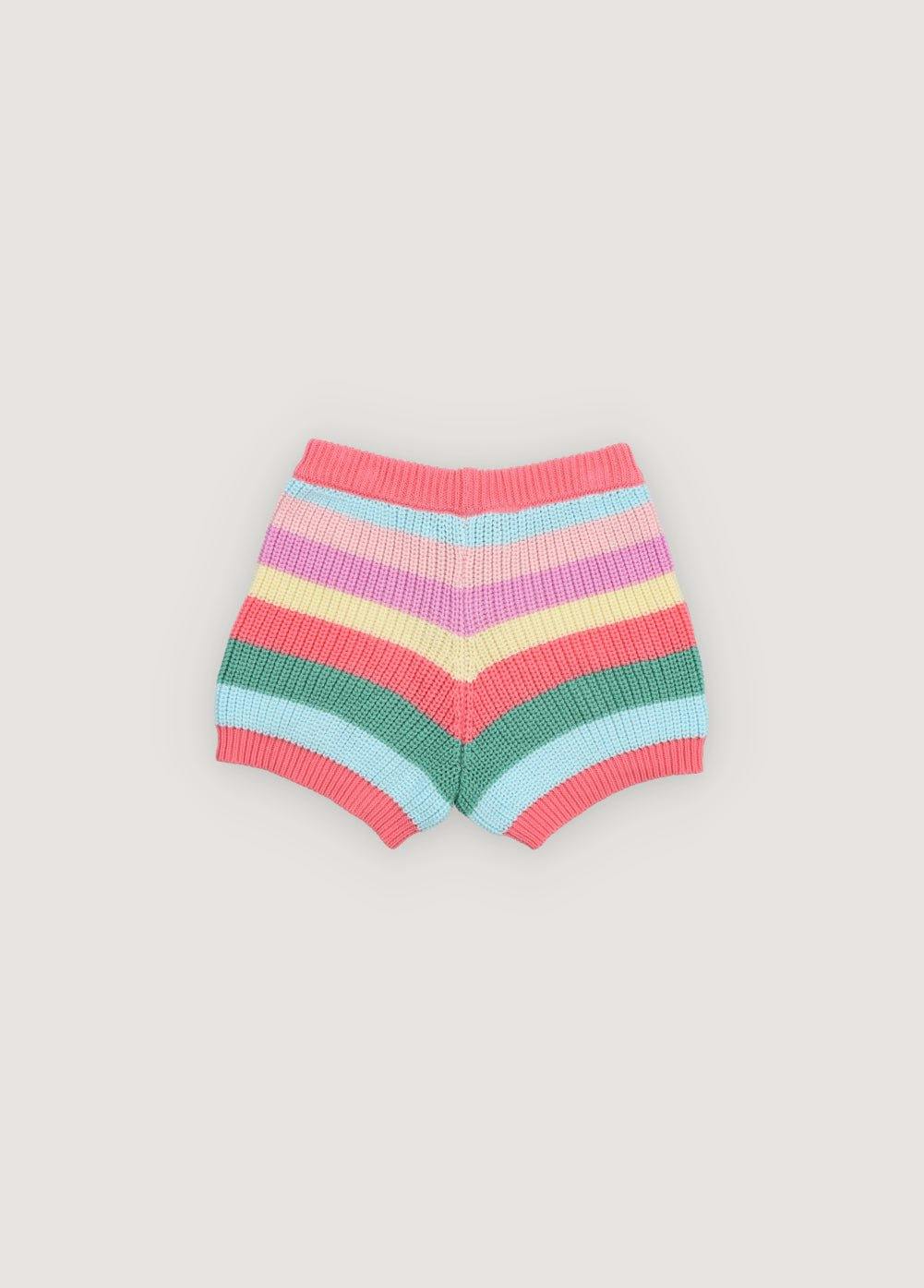 Canela Short Flamingo Pink Multicolor Stripes
