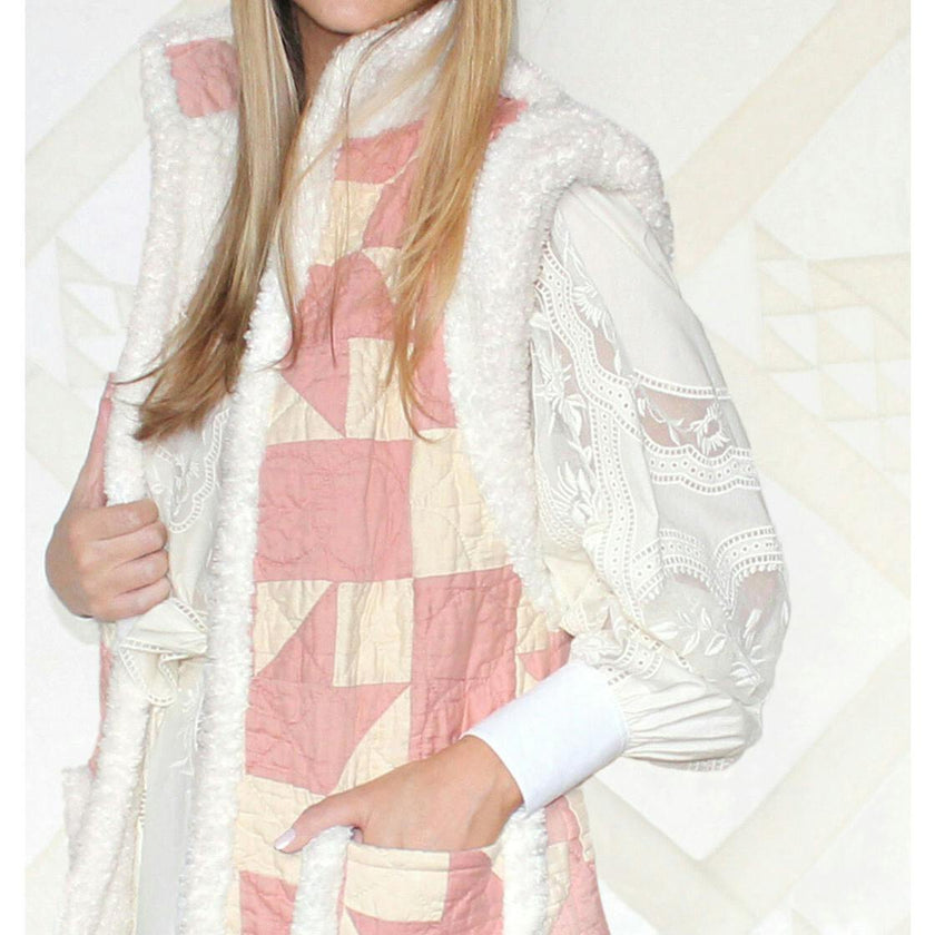 Women's Small Shearling Quilt Gilet