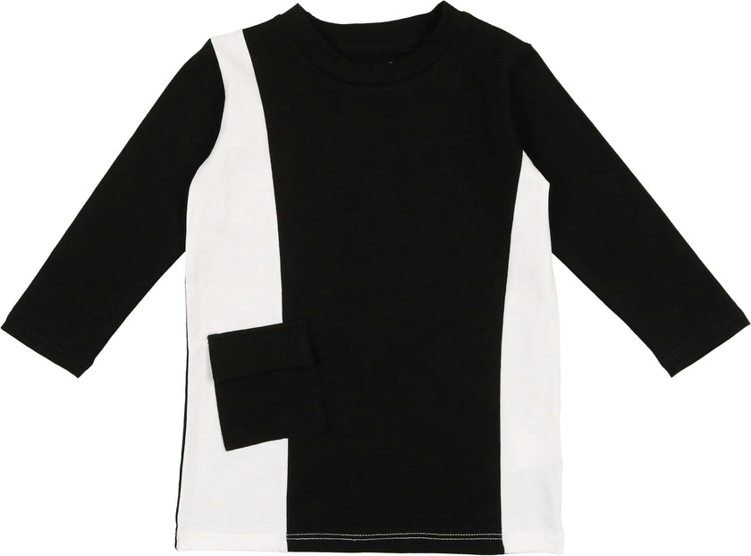 Colorblock Pocket 3-Quarter Sleeves Tee