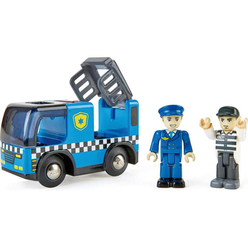 Hape: Police Car With Siren - Blue Cop Car