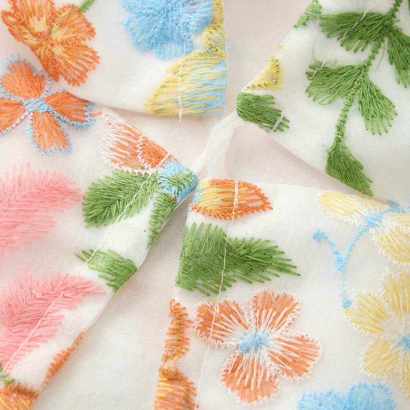 Bianca Embroidered Frill Maxi Dress