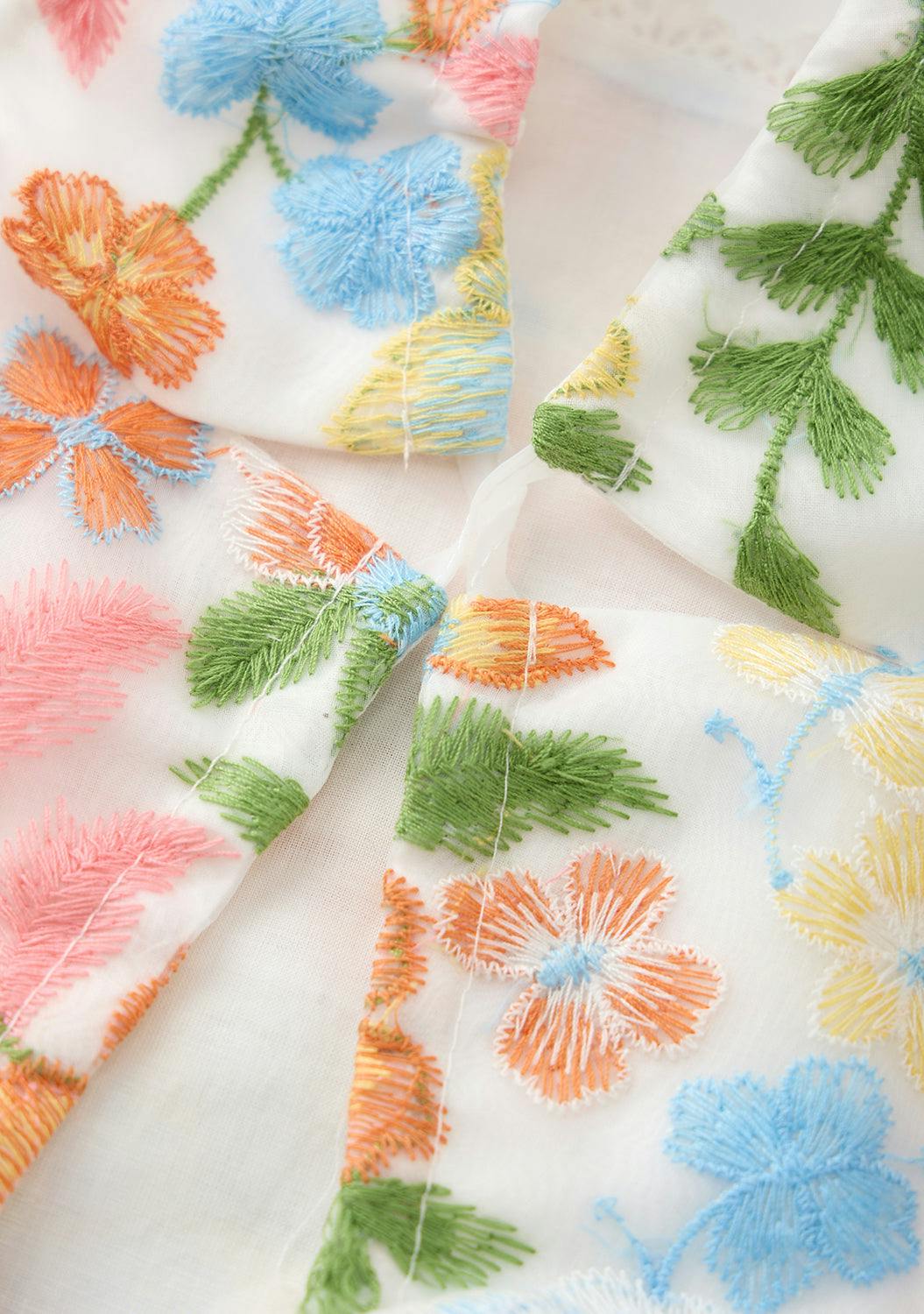 Bianca Embroidered Frill Maxi Dress