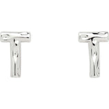 Monogram Studs in Silver