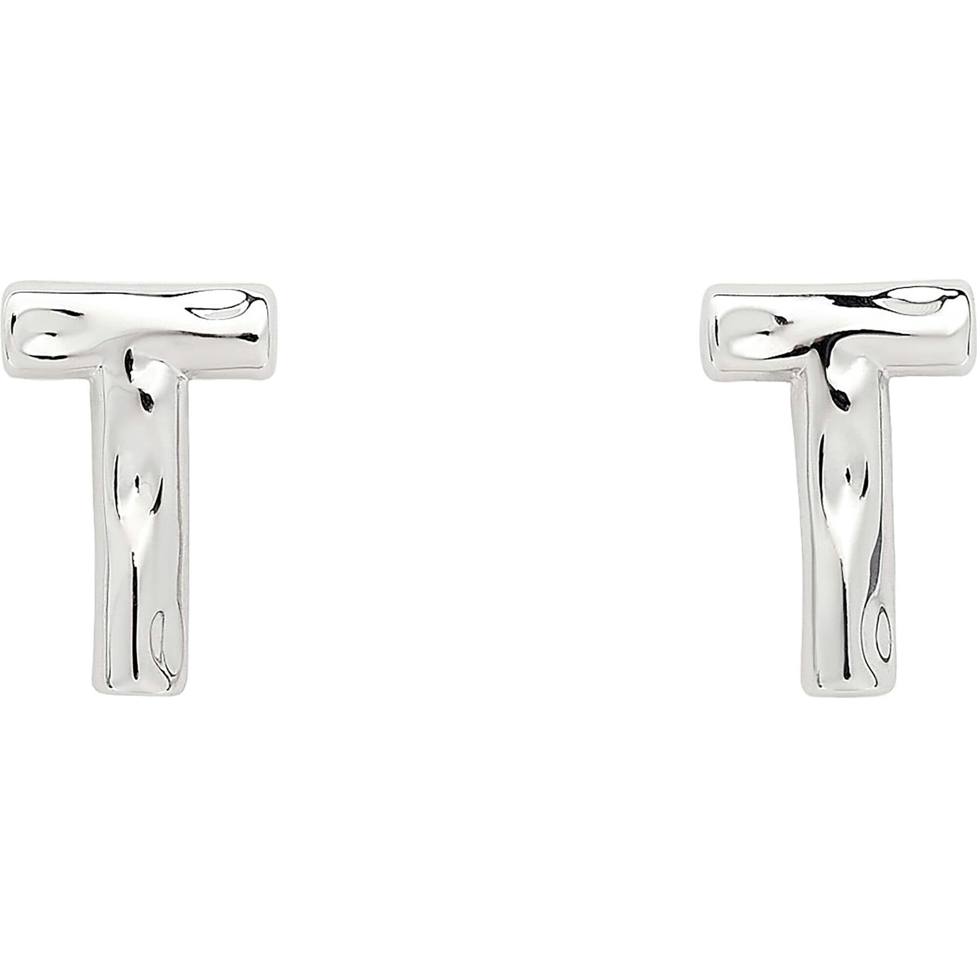 Monogram Studs in Silver