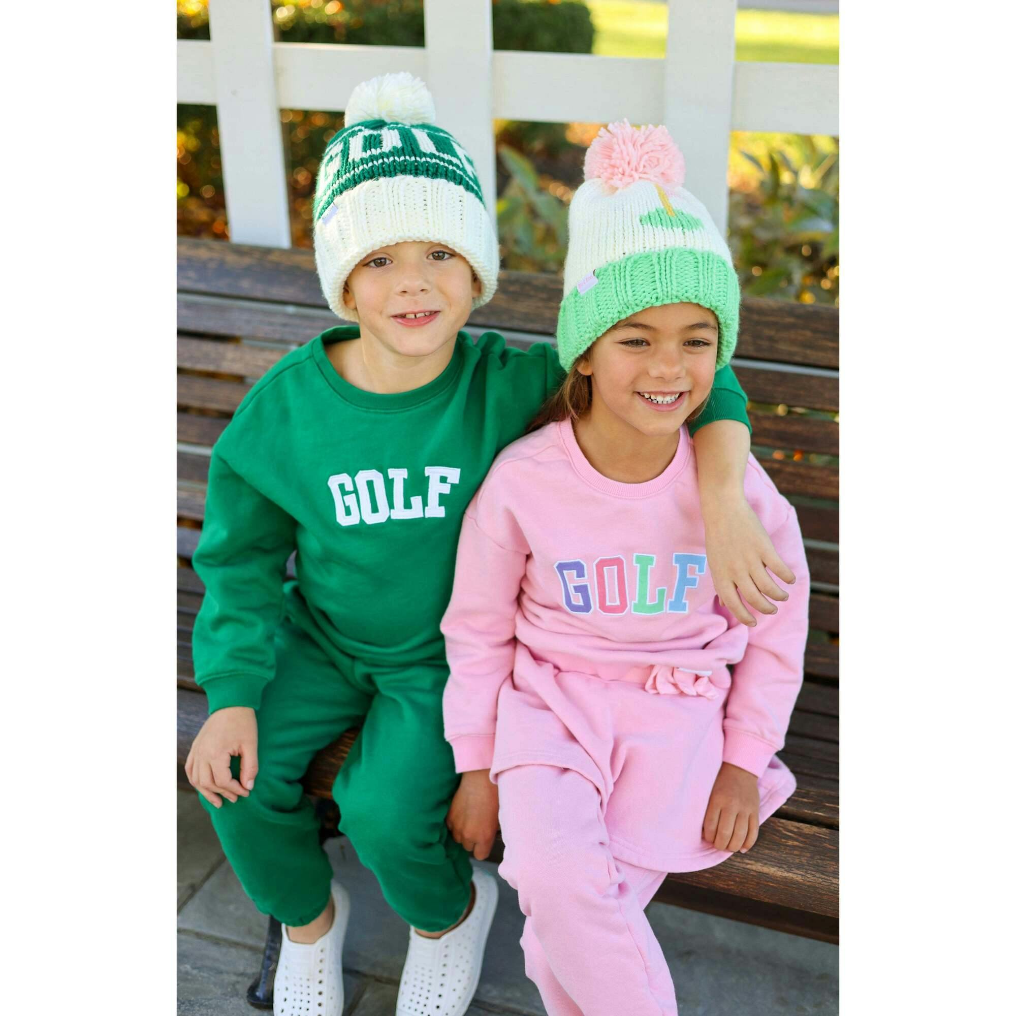 Golf Flag Bobble Hat/Mittens Bundle