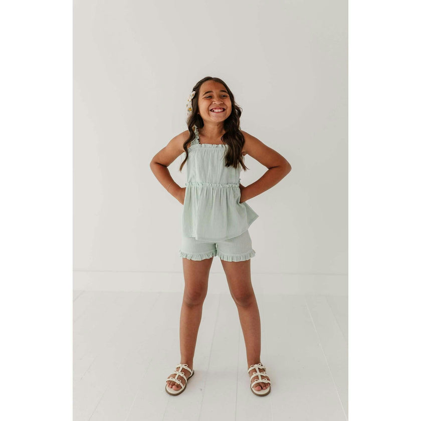 Ruffle Gauze Tank