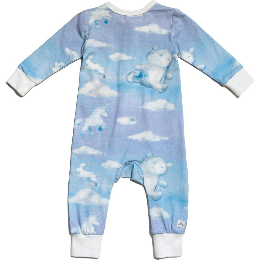 Baby Parker Print Long Sleeve Zippy One-Piece Bodysuit