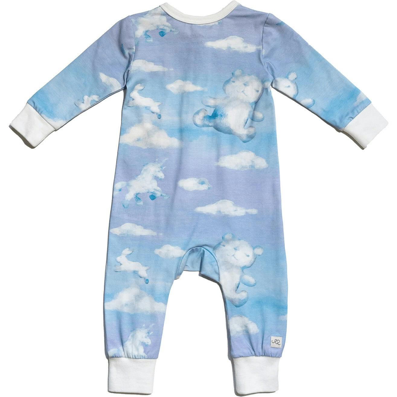 Baby Parker Print Long Sleeve Zippy One-Piece Bodysuit