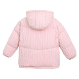 Pink Bow Quilted Puffer Jacket