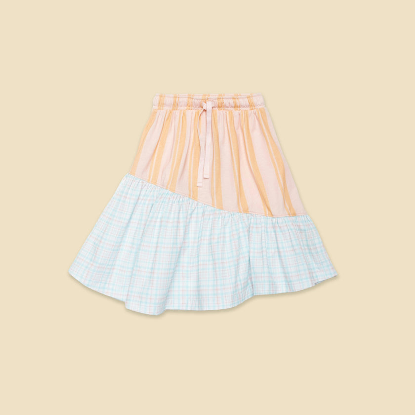 Organic Soccer Skirt in Creamsicle Stripe