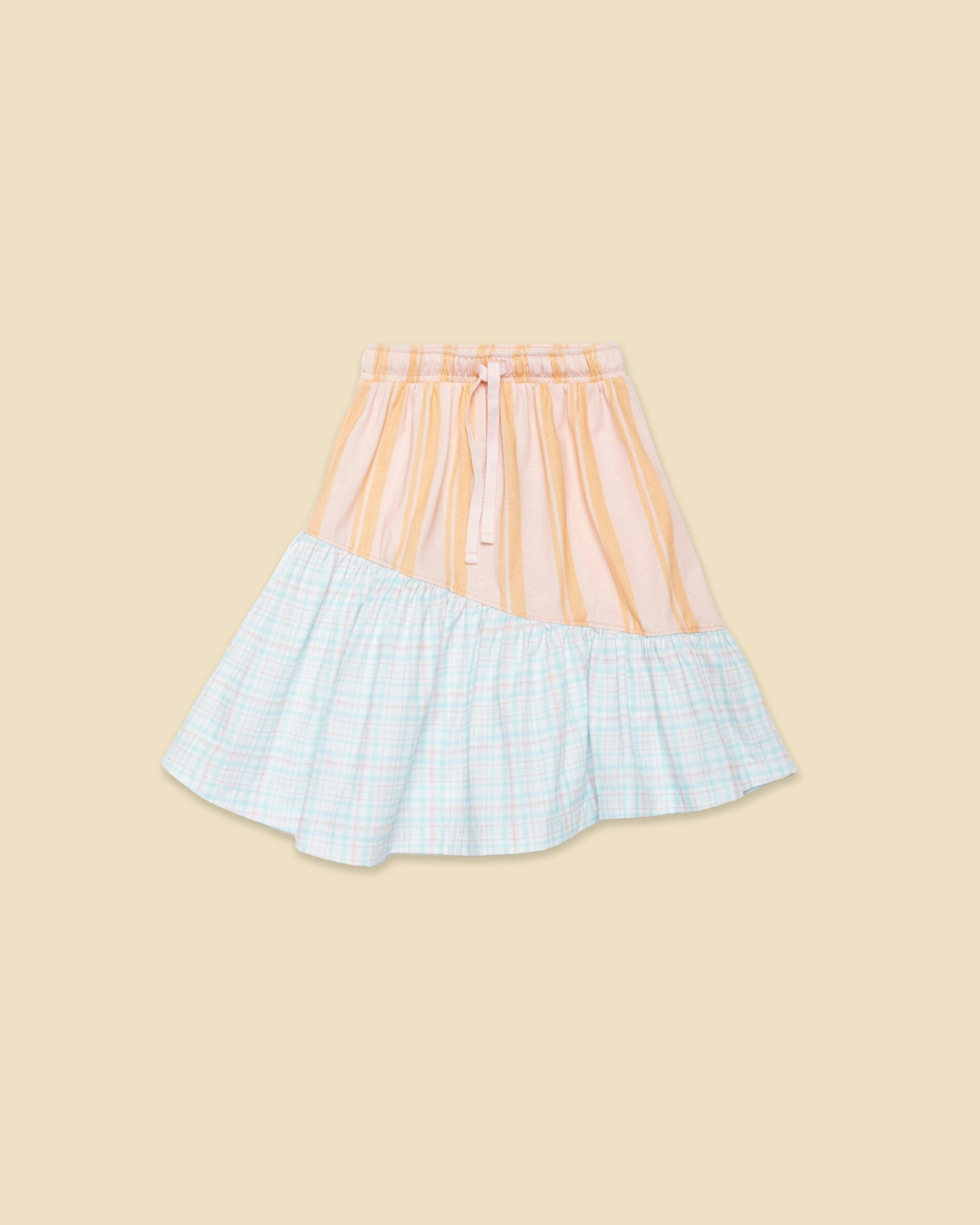 Organic Soccer Skirt in Creamsicle Stripe