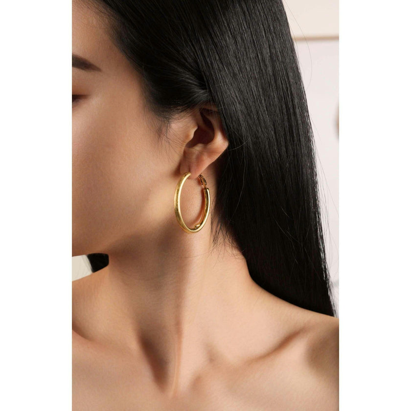 Retro Medium Hoop Earrings