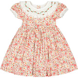 Celestine Red Floral Smocked Dress