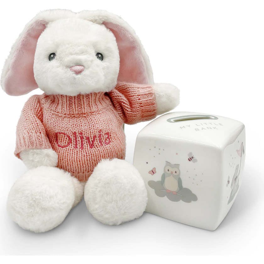 Personalized Pink and Little Love Money Box