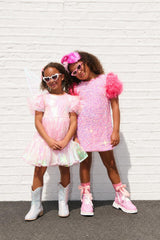Rose Feather Party Dress