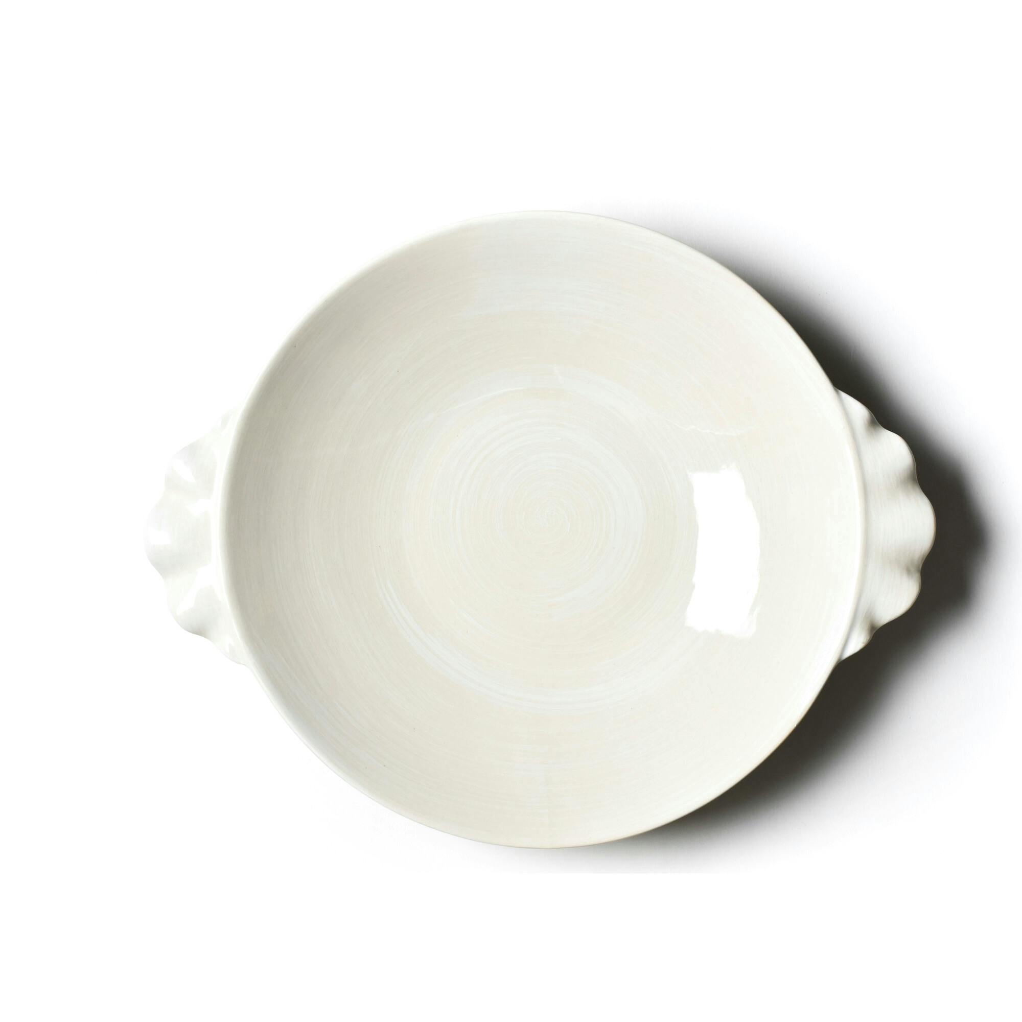 Signature White Ruffle Pasta Bowl