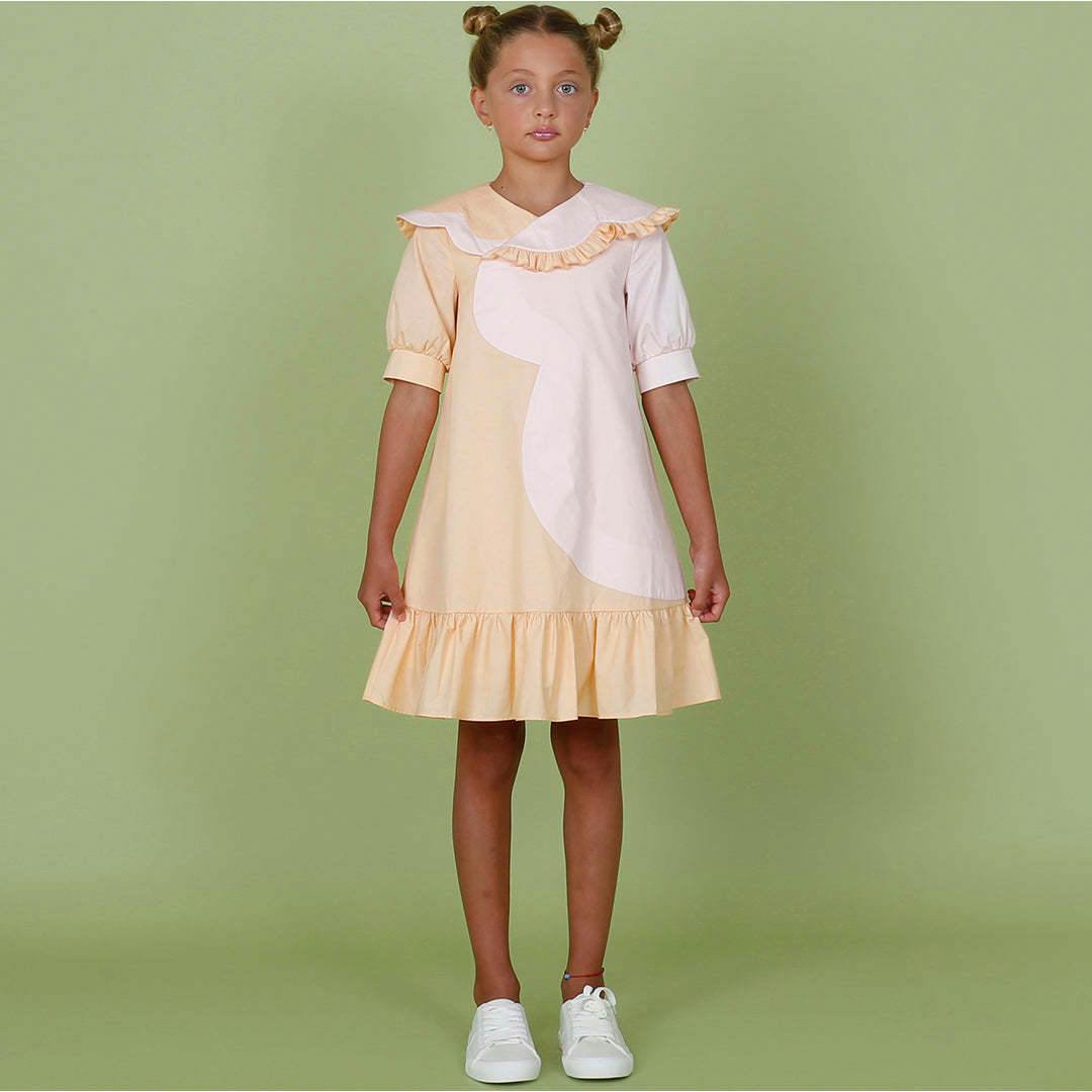 Lily dress (cantaloupe/blush pink)