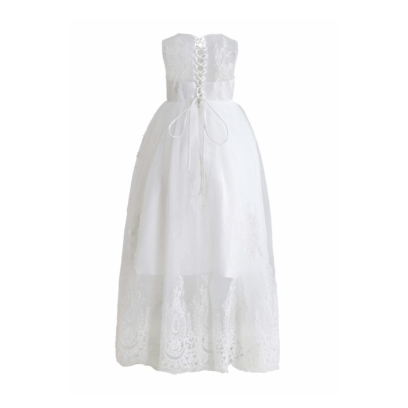 White Avalora Lace Tulle Dress