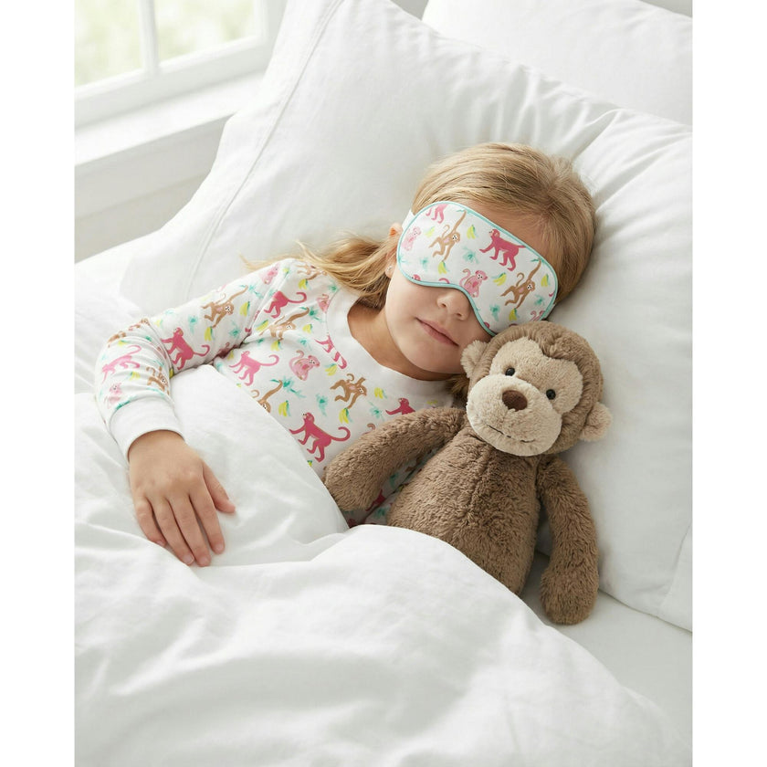 The Organic Long Sleeve Pajama Set [Monkeying Around Pink]