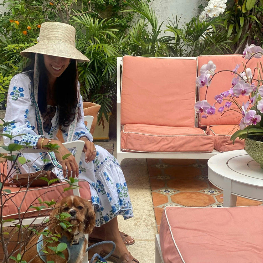 Clematis Bucket Hat (PreOrder Shipping June 15th) - Antique Eyelet Scallop Lace Short Ribbon