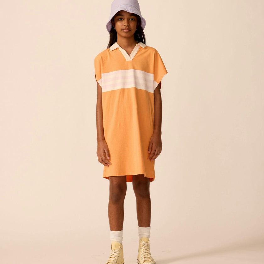 Organic Tunic Dress in Overtime Orange