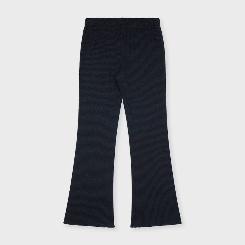Organic Cotton Slim Flare Ribbed Pant