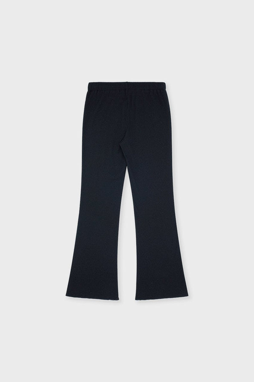 Organic Cotton Slim Flare Ribbed Pant