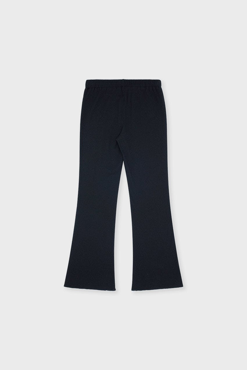 Organic Cotton Slim Flare Ribbed Pant