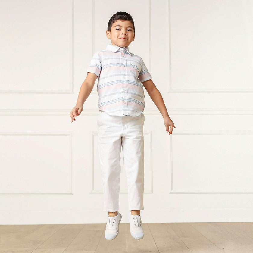Organic Stretch Twill Chino Pant, White