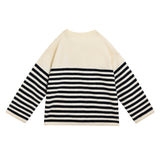 Cream Striped Character Sweater