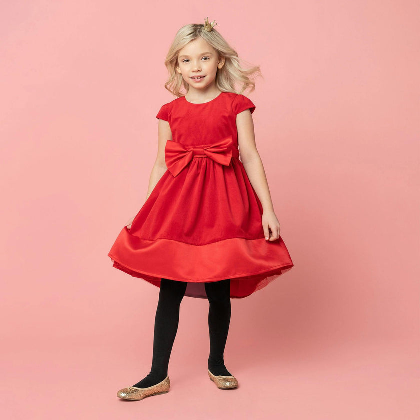 Florence Velvet & Satin Bow Party Dress