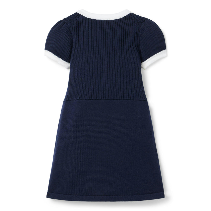 The Button Sweater Dress, navy blue