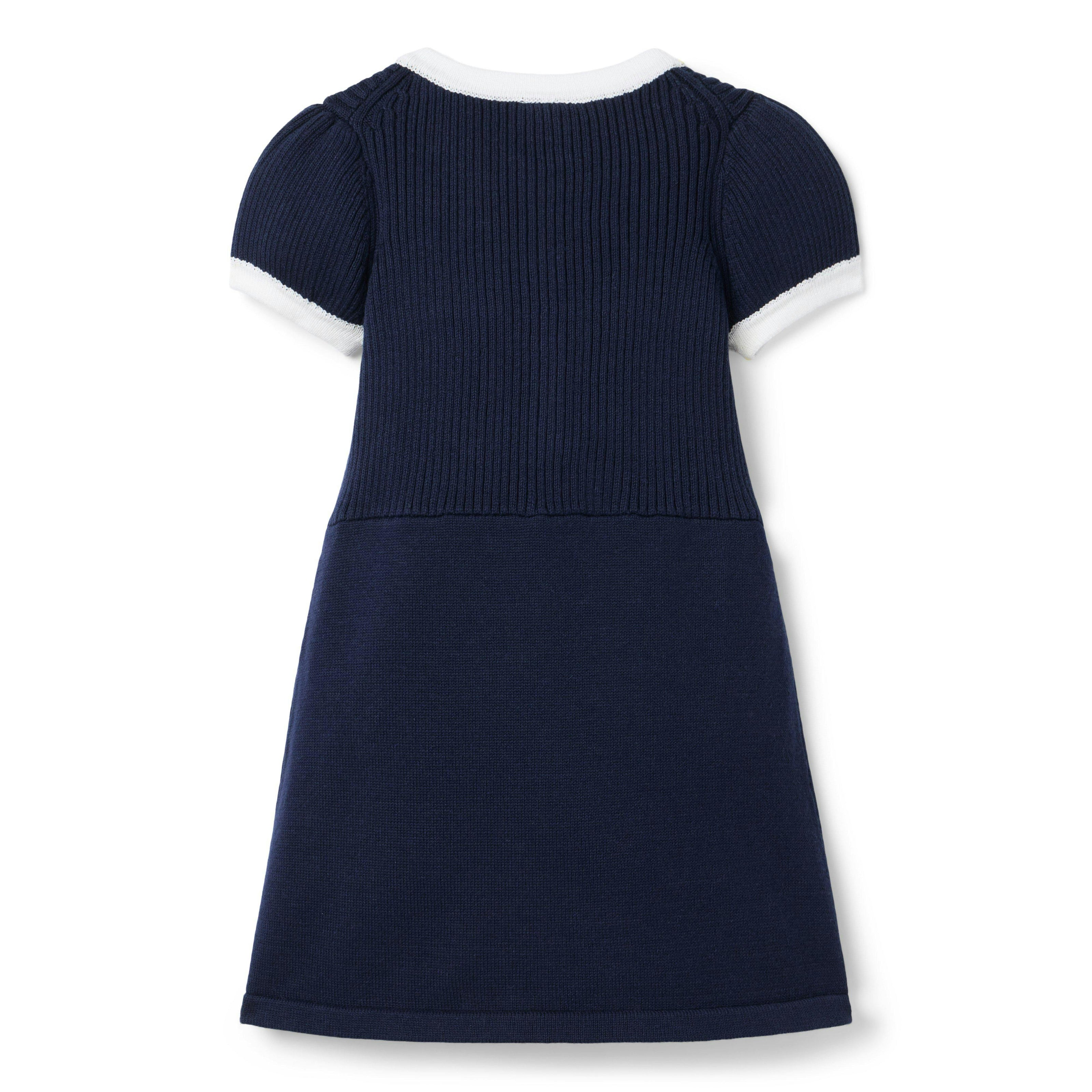 The Button Sweater Dress, navy blue